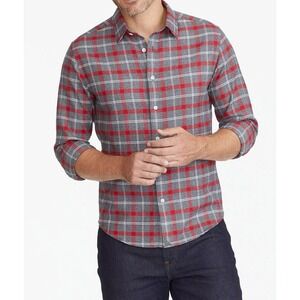 UNTUCKit Flannel Jaxon Plaid Button Down Shirt Size XXL Red Grey Mens